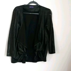 Black Mesh leather jacket